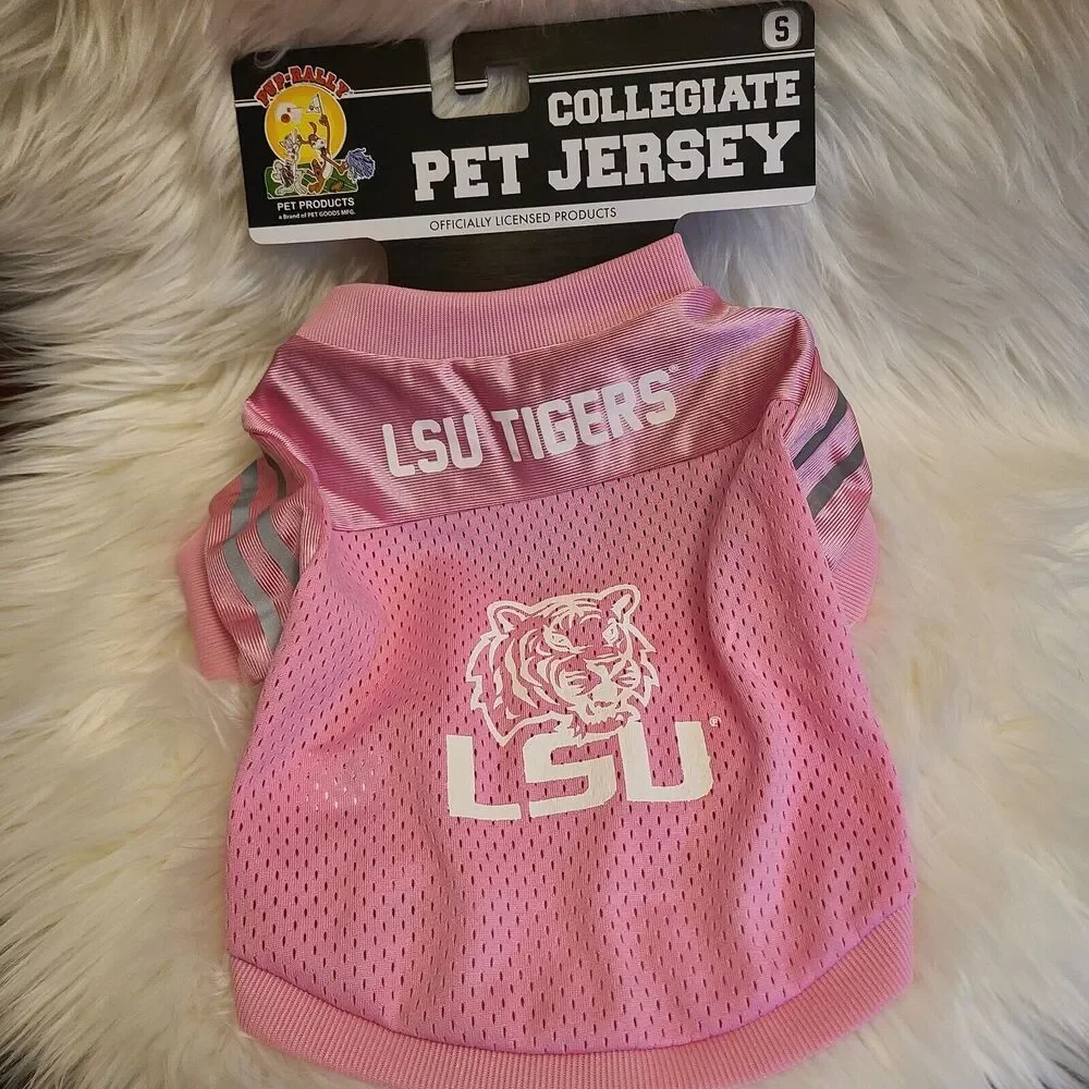 LSU Tigers Dog Jersey Officially Licensed Pink College Pet Shirt Jerseys NEW